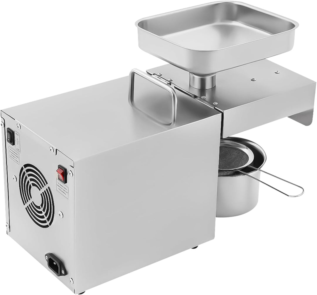 1500W Automatische Ölpresse Maschine Edelstahl Elektrisch Ölpresse mit LCD Anzeige 6-Gang-Smart-Heiz