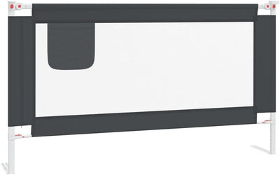 homiuse Kleinkind-Bettschutzgitter Dunkelgrau 150x25 cm Rausfallschutz Bett Bettumrandung Babybett R