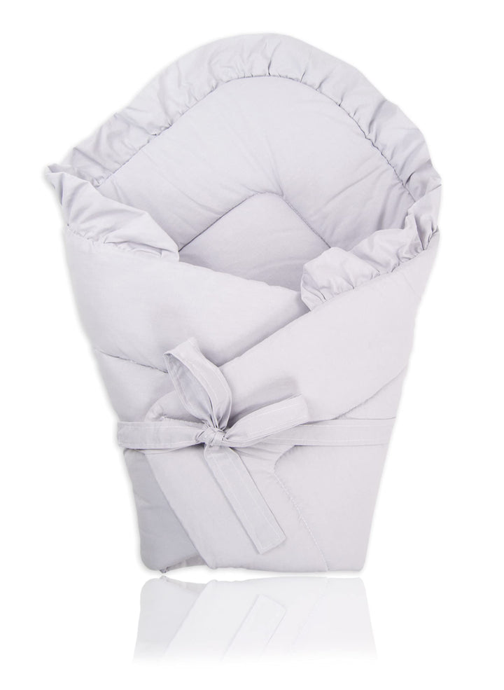 PIMKO Babyhörnchen mit rüschen Einschlagdecke Schlafsack Wickeltuch für Neugeborene und Kleinkinder