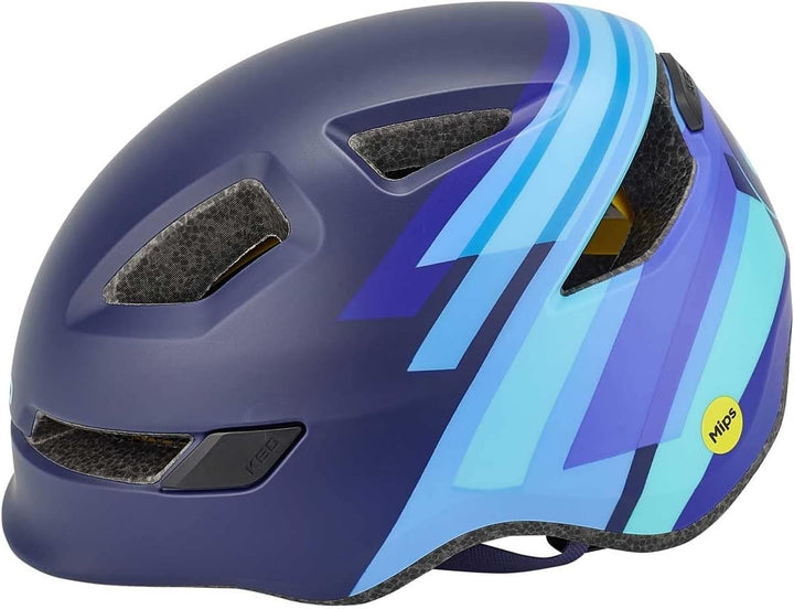 KED Pop MIPS Kinder Fahrrad Helm blau 2023 M (52-56cm), M (52-56cm)