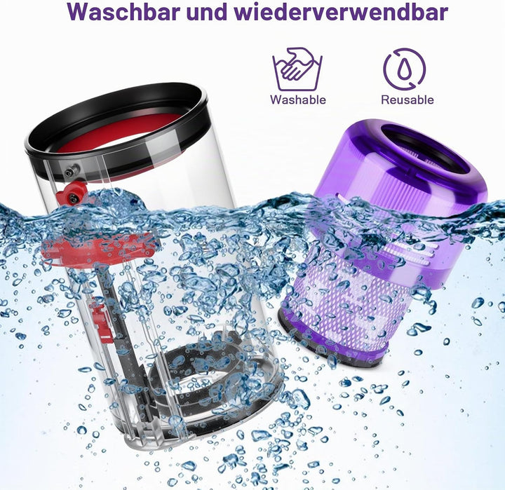Staubbehälter für Dyson V11 V15 Ersatzteile Behälter kompatibel mit Dyson V11 V15 SV14 SV15 SV17 SV2