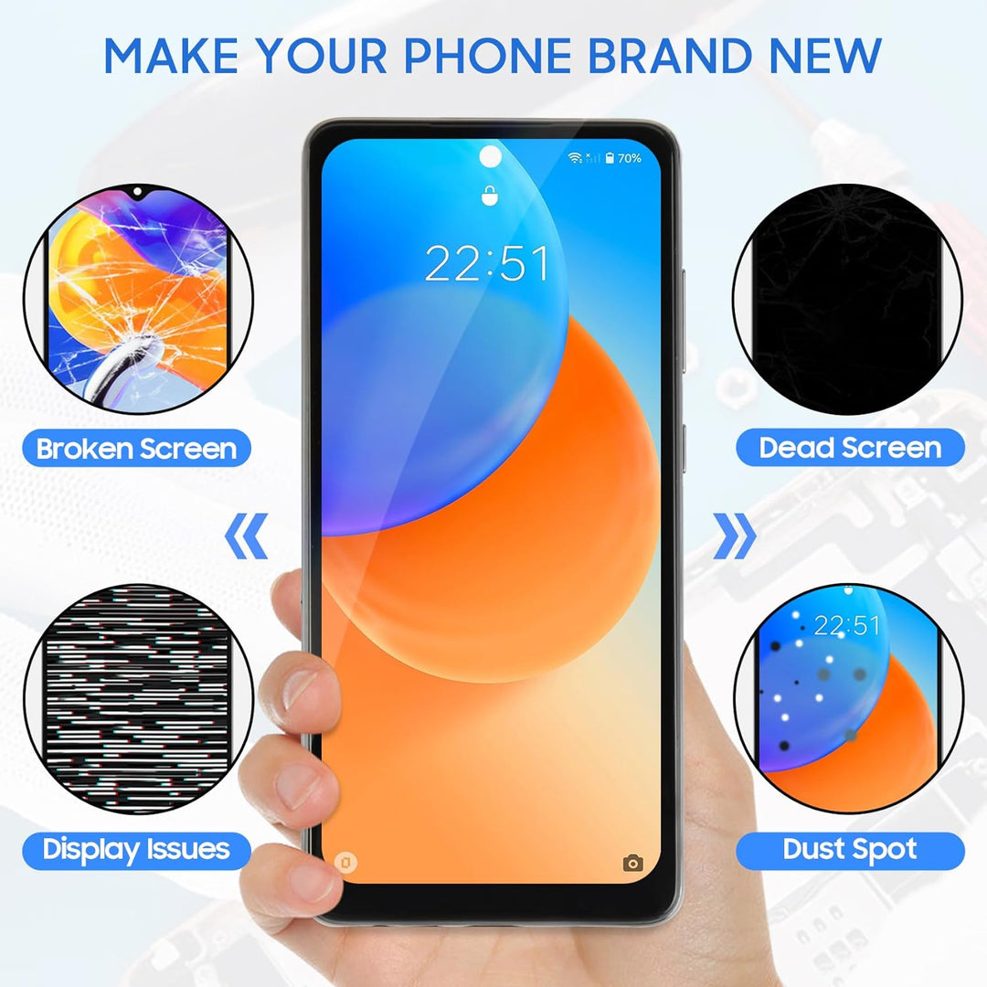 LADYSON OLED-LCD-Bildschirm für Samsung Galaxy A52 4G A525 SM-A525F LCD Display Touchscreen Digitali