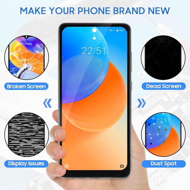 LADYSON OLED-LCD-Bildschirm für Samsung Galaxy A52 4G A525 SM-A525F LCD Display Touchscreen Digitali