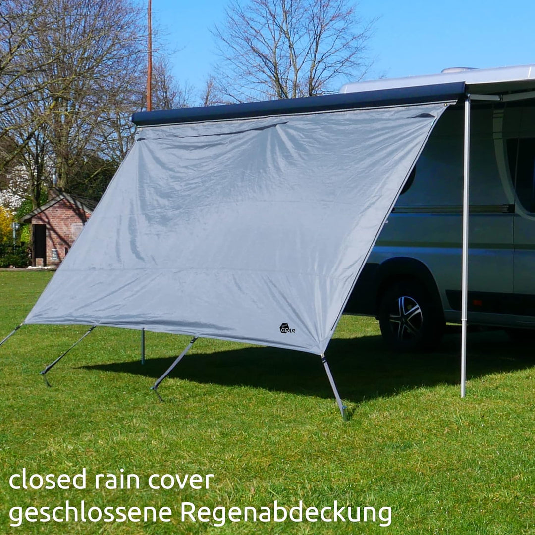your GEAR Sun &amp; Rain Blocker - Markisenvorderwand oder Seitenwände für Markise - div. Grössen - UPF