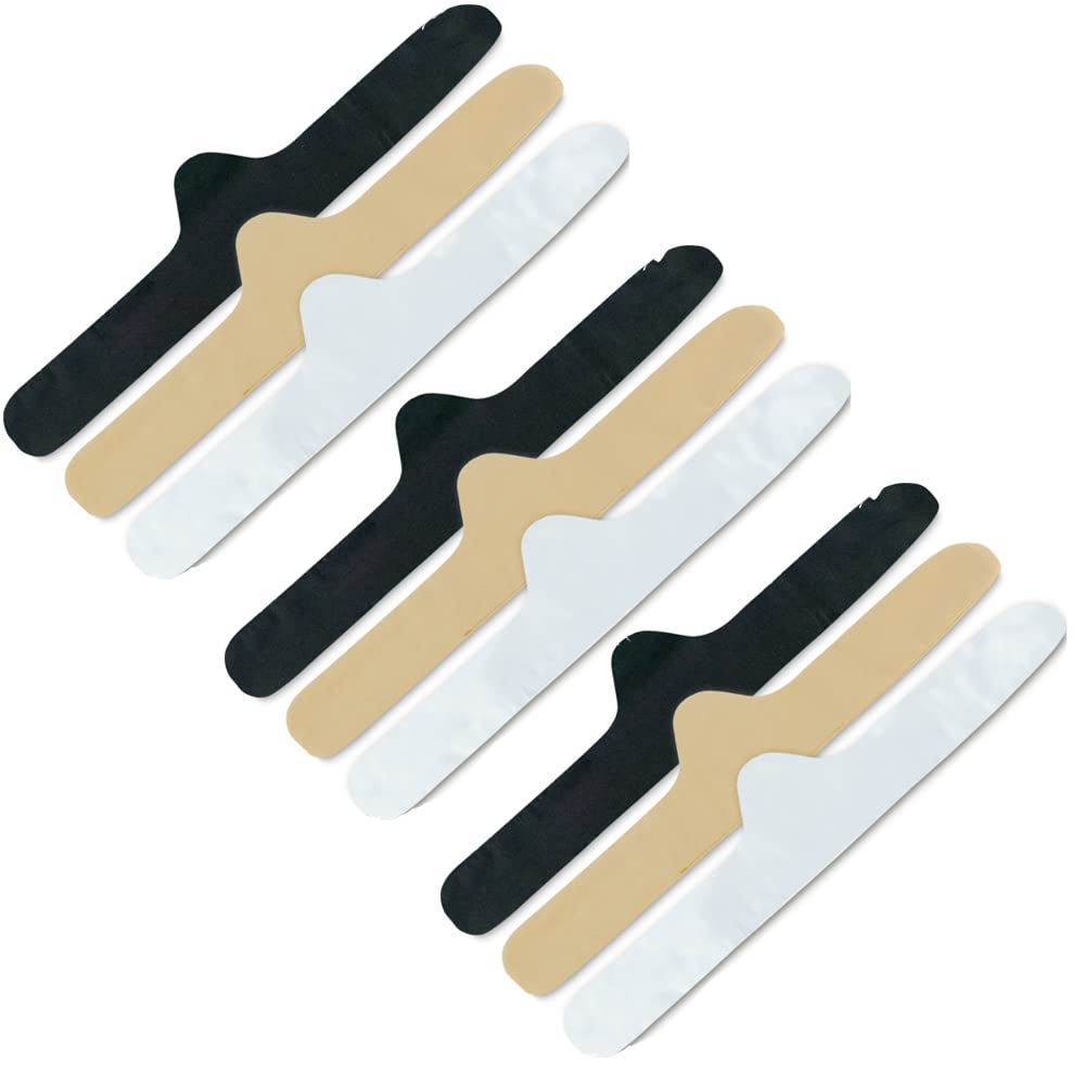 BH-Futter aus 100 % reiner Bambus-Baumwolle (9 Stück, XL) – schweissableitend, Schwarz, Weiss, Beige