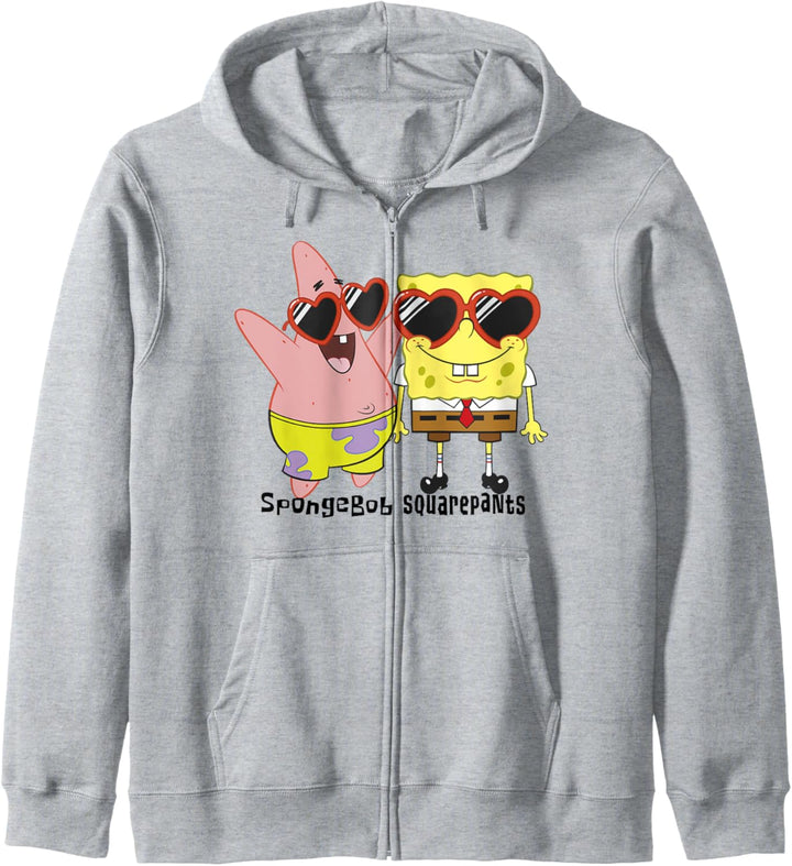 SpongeBob SquarePants & Patrick Heart Glasses Portrait Kapuzenjacke