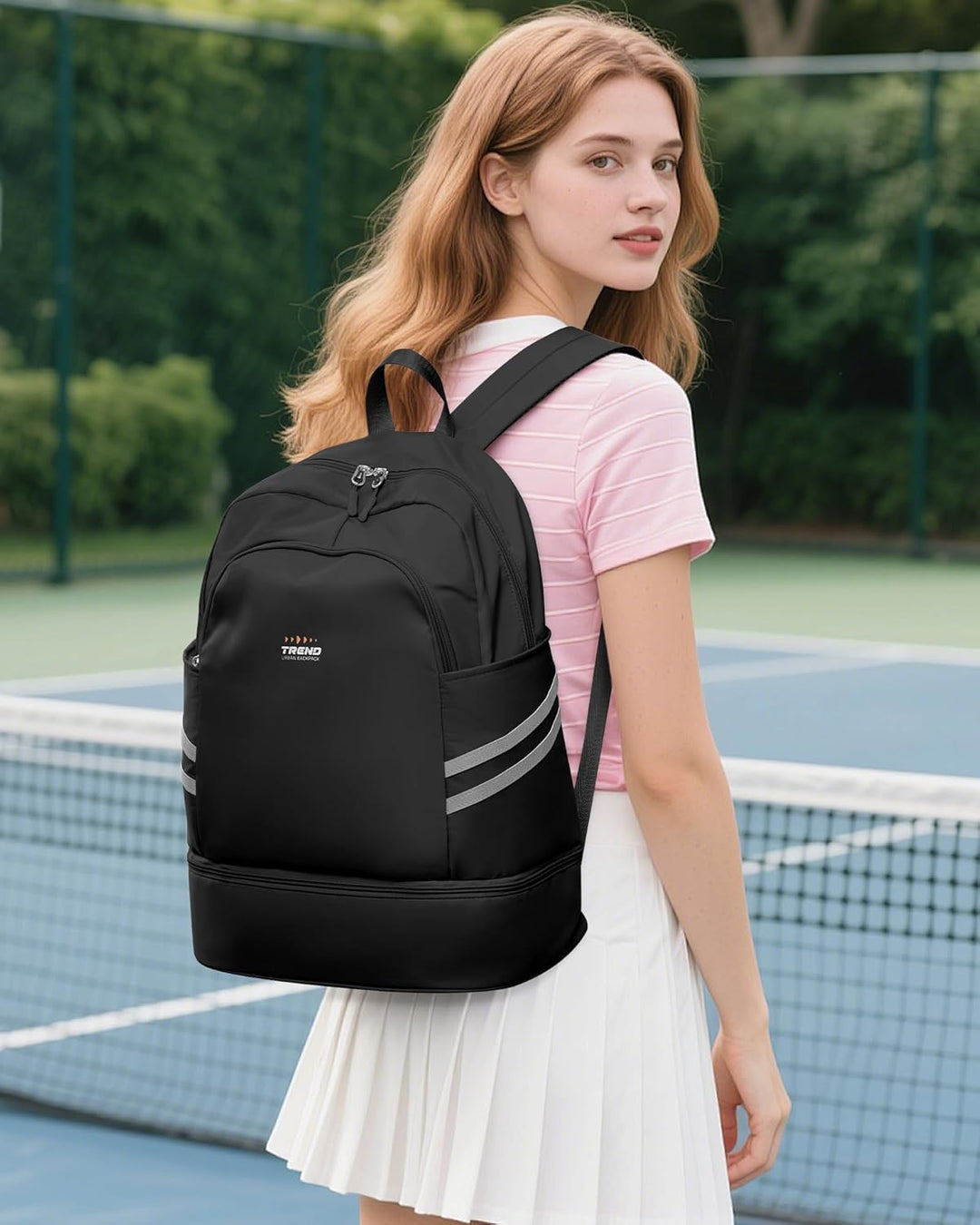 SZLX Sportrucksack für Frauen mit Schuhfach und Nasstasche Faltbarer Handgepäckrucksack Grosser Reis