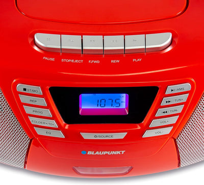 Blaupunkt B 120 RD tragbarer CD Player mit Bluetooth | Kassettenrekorder | Hörbuch Funktion | CD-Pla