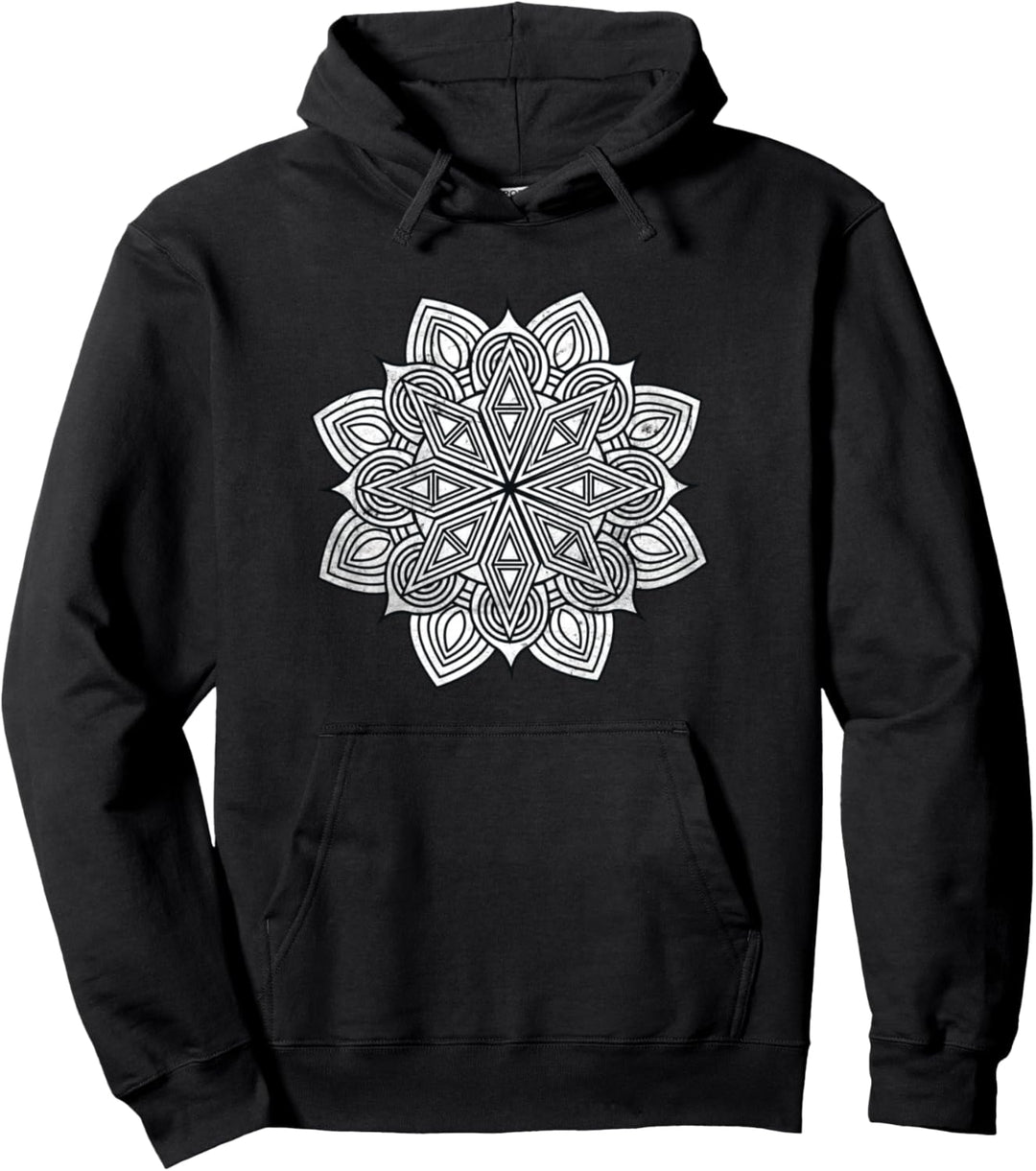 Tribal Ornament Mandala Design Spiritueller Yoga Pullover Hoodie