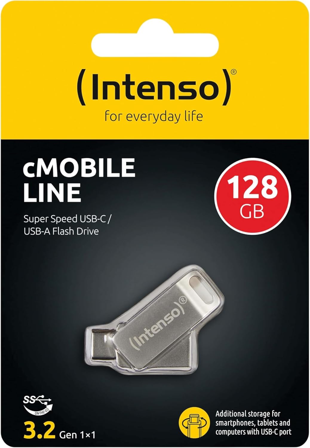 Intenso cMobile Line, 128GB Dual USB-Stick 3.2 Gen. 1x1 USB-C, Silber