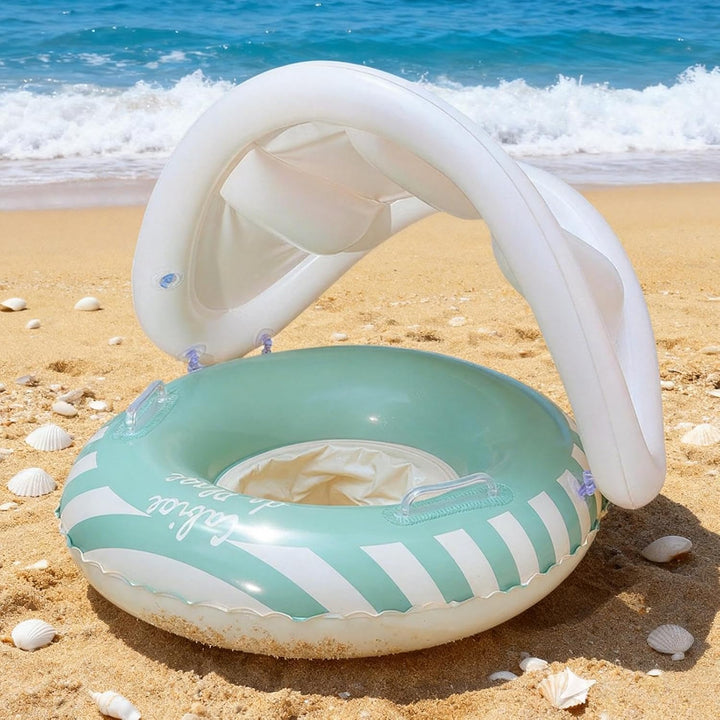 Schwimmring Mit Abnehmbarem Sonnendach, Aufblasbare Schwimmreifen Für Kinder, Schwimmsitz Sicherheit