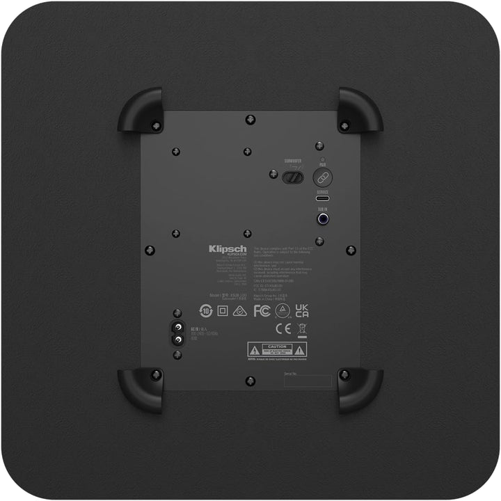Klipsch, Flexus SUB 100 kabelloser Subwoofer, Schwarz, nur kompatibel mit Flexus Soundbar
