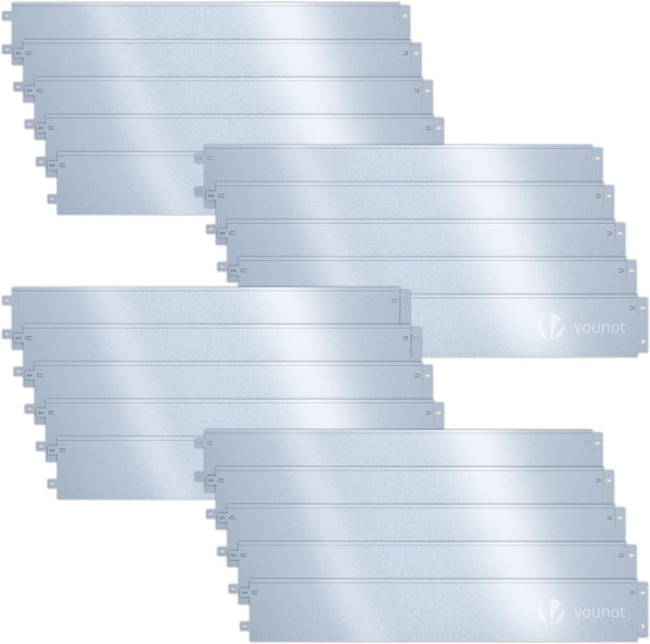 VOUNOT Rasenkante verzinkt Metall 20m, verzinkt Beeteinfassung Beetumrandung Mähkante, Länge 100cm H