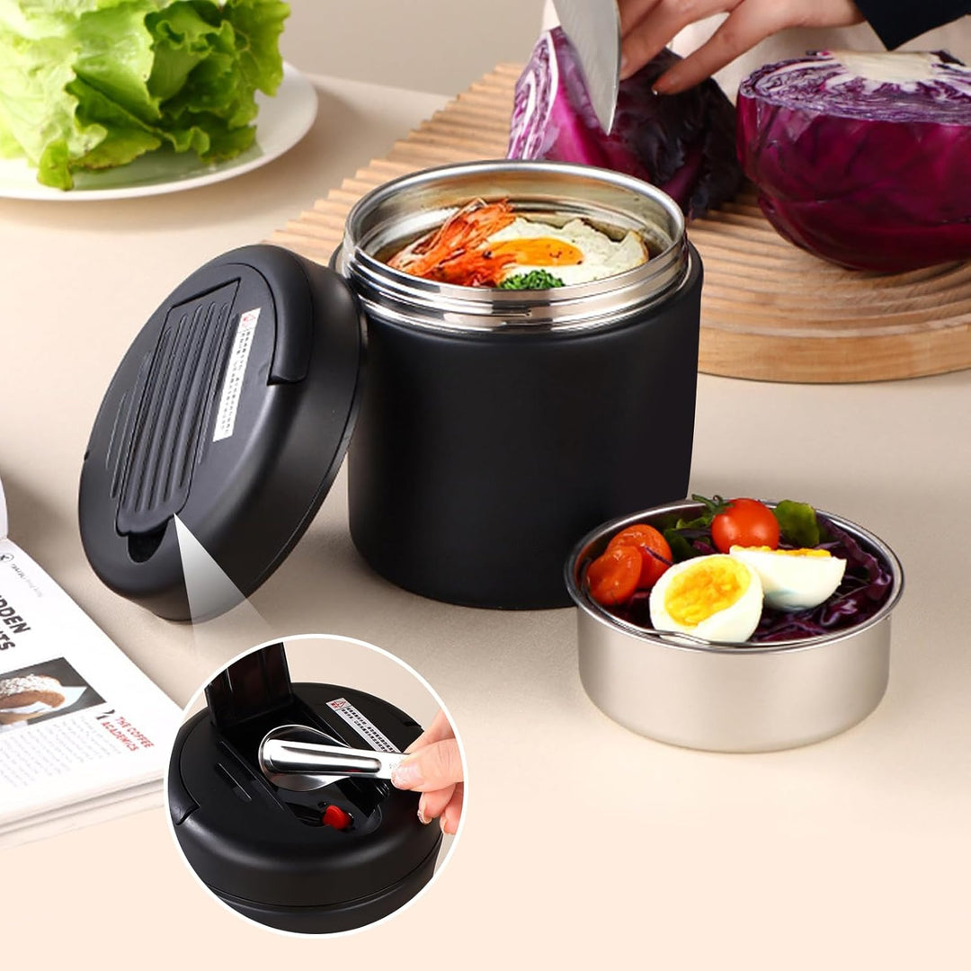 Thermobehälter für Essen gross 1.5L Edelstahl Warmhaltebehälter, Warmhaltebehälter Essen Edelstahl T