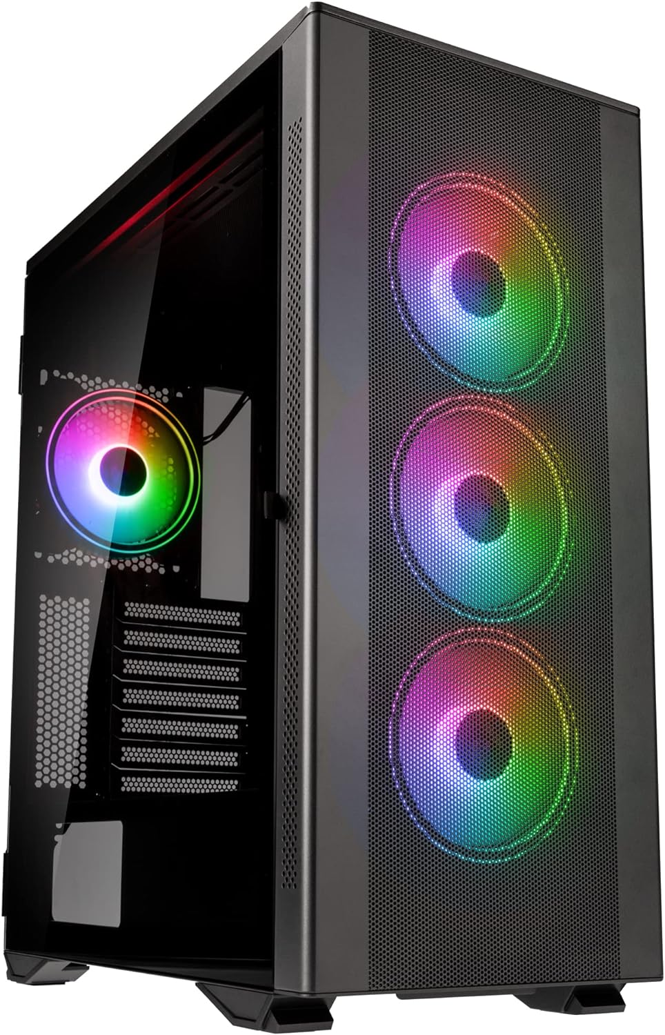 Kolink Stronghold Prism RGB Schwarz - Gaming PC Gehäuse EATX mit Mesh-Front, Abnehmbares Verdeck, Au
