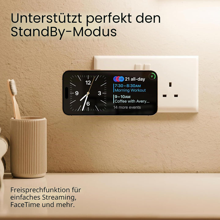 Twelve South PowerBug Magnetic Qi2 Wireless Wall Mount Charger &amp; 35W USB-C Port Hub with Standby Mod