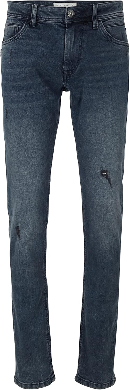 TOM TAILOR Herren Troy Slim Jeans 34W / 36L 10172 - Mid Stone Blue Black Denim, 34W / 36L 10172 - Mi