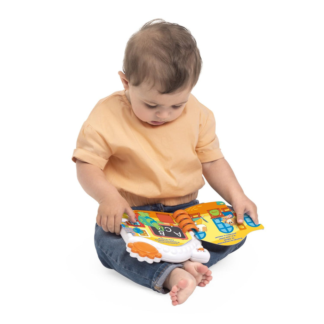 Chicco Interaktives zweisprachiges Buch Italienisch/Englisch mit 9 Seiten, Lernspiel Erste Wörter, S