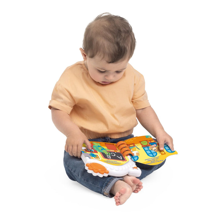 Chicco Interaktives zweisprachiges Buch Italienisch/Englisch mit 9 Seiten, Lernspiel Erste Wörter, S