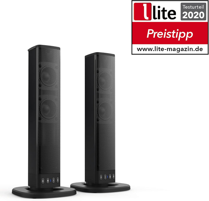 XORO 2in1-Bluetooth-Soundbar HSB 55 mit 4x5 Watt Leistung, kompaktes Design, als Separate Stereo-Lau