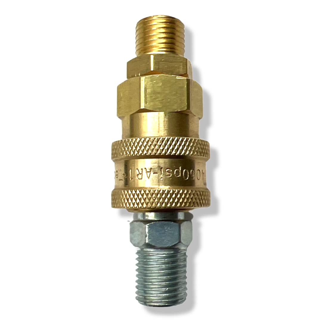 M&M Smartek Schnellkupplungsanschluss Bajonettadapter 1/4" für Hochdruckreiniger Messing Schaumlanze