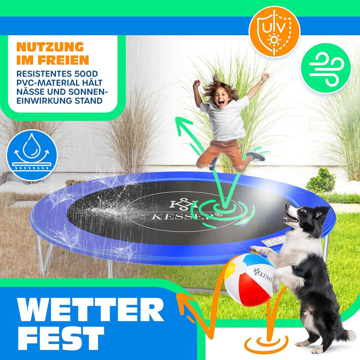 KESSER® - Trampolin Randabdeckung Ø 244, 305, 366, 426 cm, 30cm breit 100% UV-beständig reissfest Fe