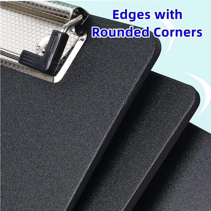 Klemmbrett A4, 6er Klemmbretter mit Gummierter Metalklemme, Zwischenablage Schreibblock für Büro, St