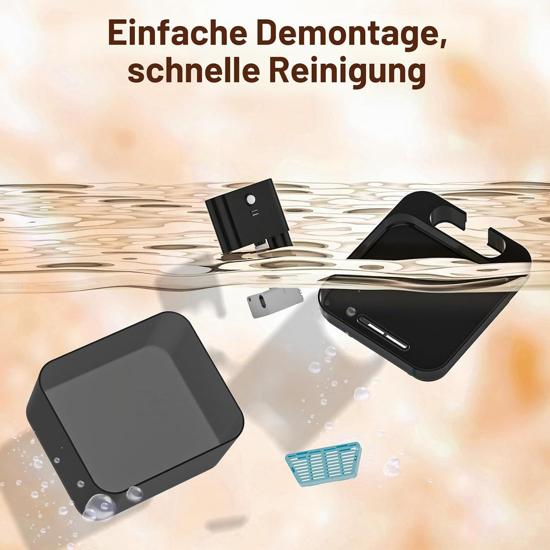 Katzenbrunnen Kabellos, Diealles Shine 2.2L Trinkbrunnen für Katze mit Bewegungsmelder, 4000mAh Wass
