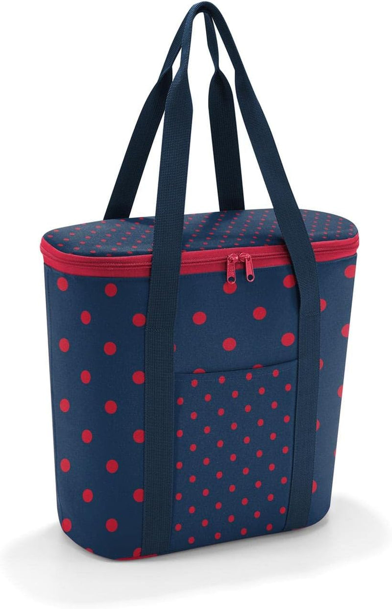 reisenthel thermoshopper Mixed dots red – Kühltasche für den Einkauf oder das Picknick mit 2 Trageri