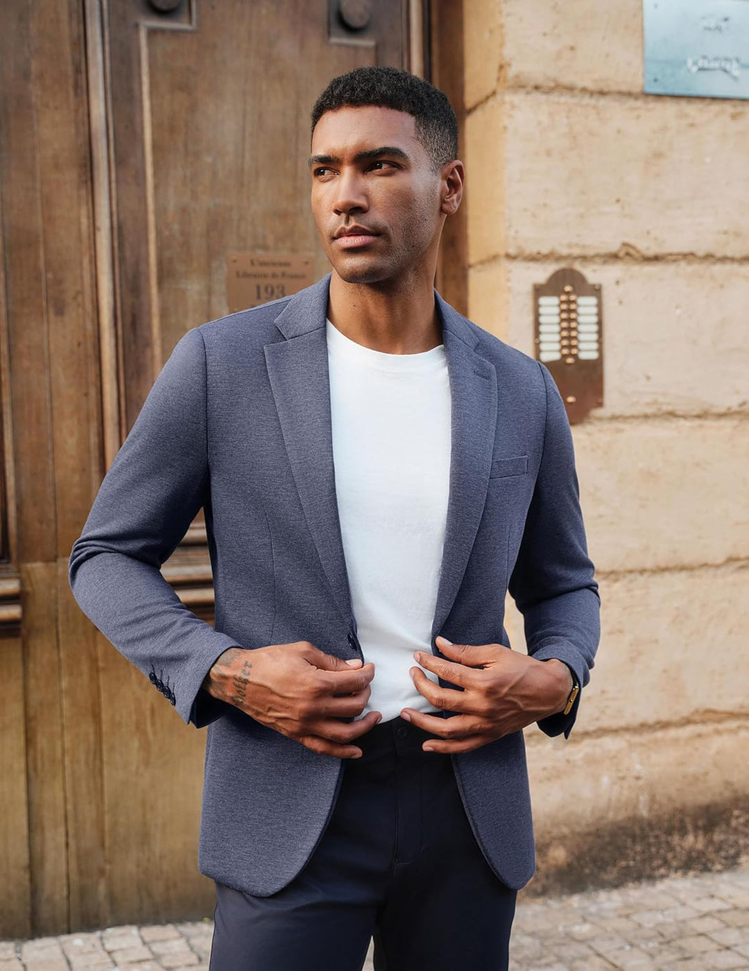 PJ PAUL JONES Herren Sakko Sportlich Freizeit Blazer Jackett 1 Knöpfe Modern Regular Fit Anzugjacke