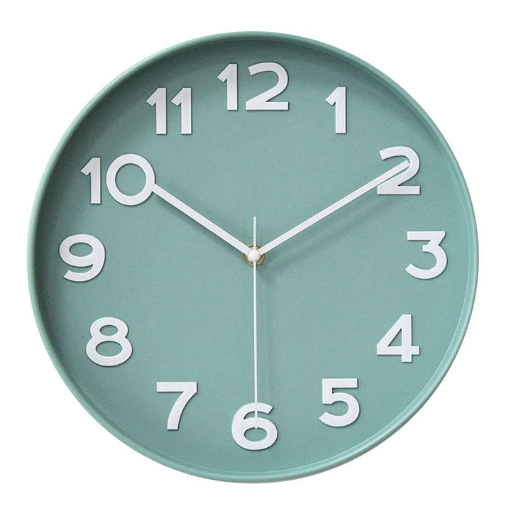 HZDHCLH 30cm geräuschlosem funkuhr wanduhr, digital Gross,für Wohnzimmer, Küche Nordic Green, Nordic