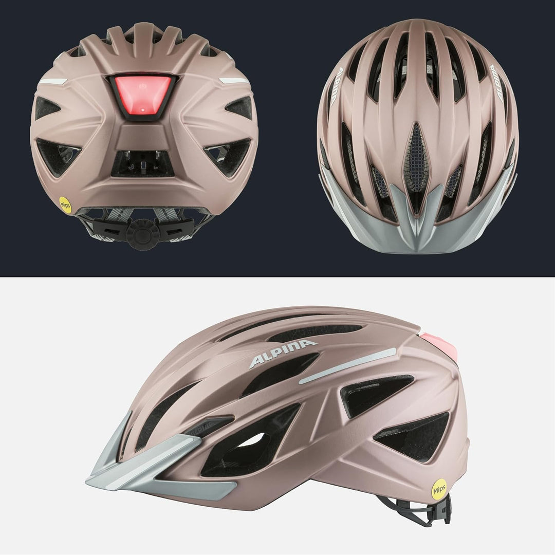 ALPINA Gent MIPS - Reflektierender, Optimal Sichtbarer & Sicherer MIPS Fahrradhelm mt Fliegennetz Fü