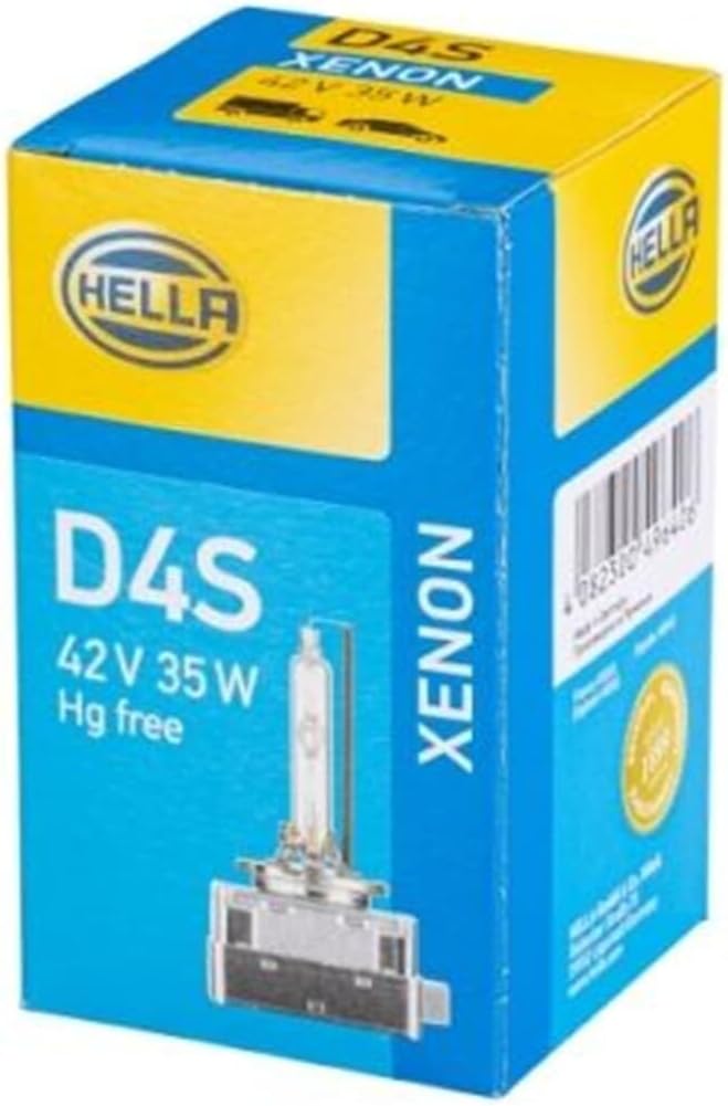 HELLA - Glühlampe - D4S - Xenon up to 4300 Kelvin - 42V - 35W - Sockelausführung: P32d-2-5 - Schacht