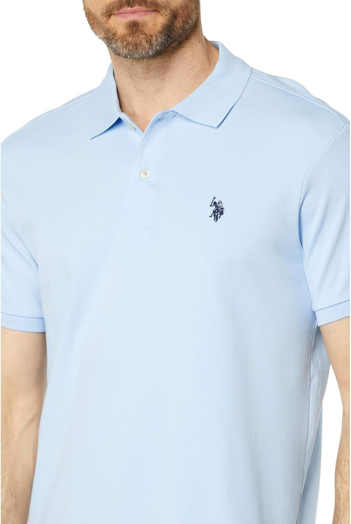 U.S. Polo Assn. Solid Interlock Kurzes Poloshirt für Herren S Windsurfer Blau, S Windsurfer Blau
