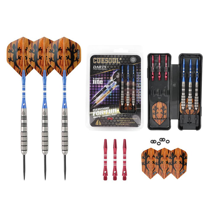 CUESOUL 30 Gramm Tungsten Steel Tip Darts Set 95% Tungsten