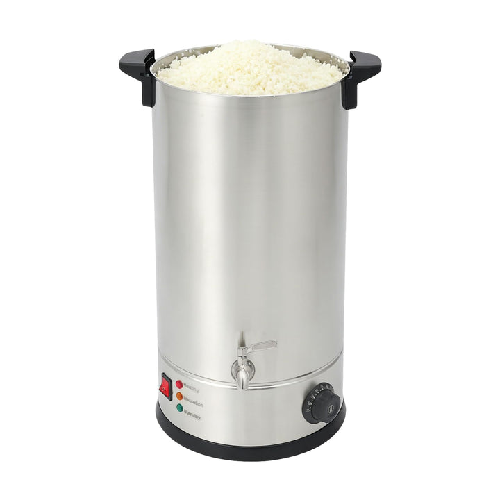 Wachsschmelzer 15L, Wachsschmelztiegel mit Temperaturregelung für Kerzen | 304 Edelstahl + PP, 1800W