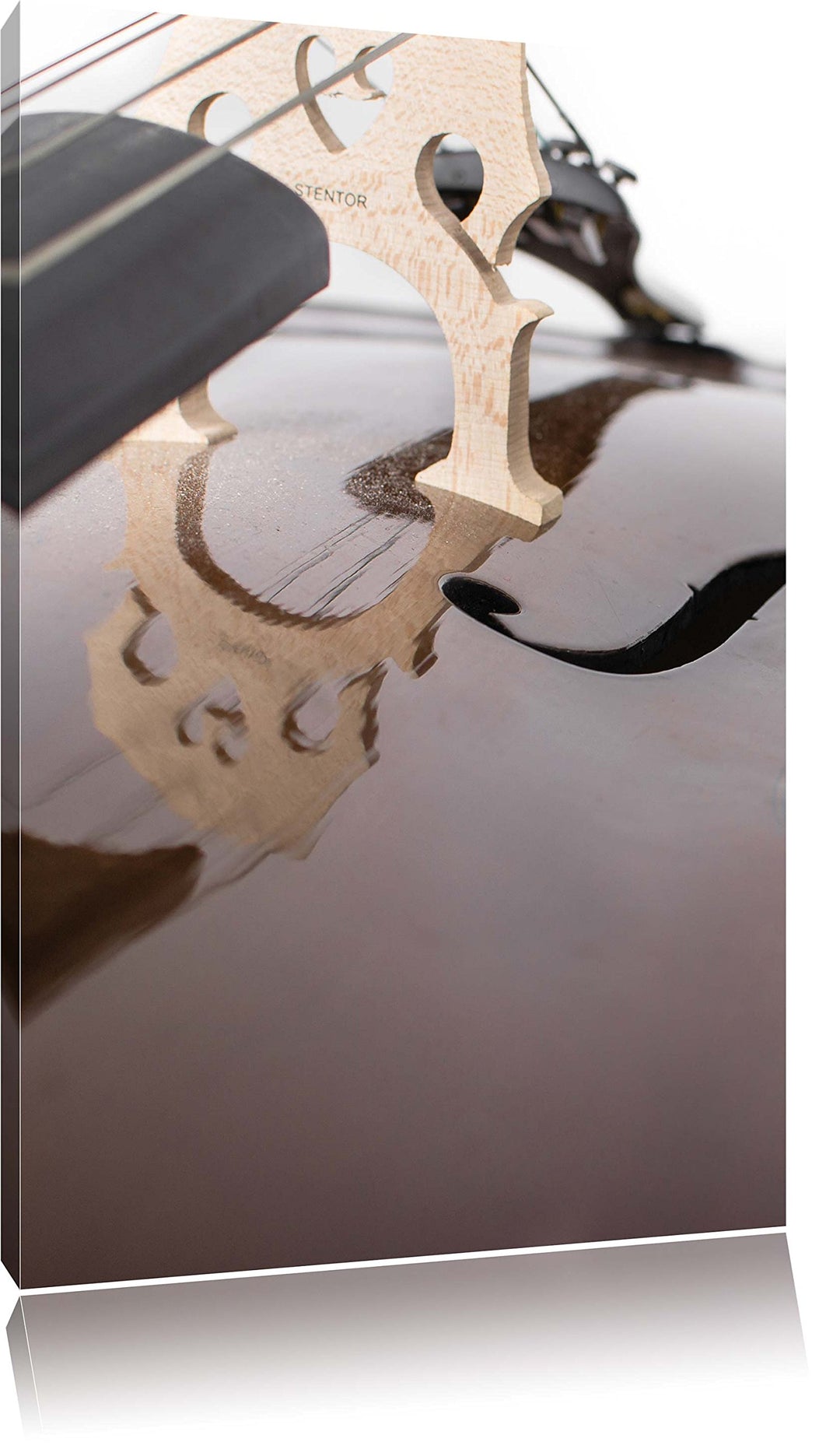 Pixxprint Cello, Format: 100x70 auf Leinwand, XXL riesige Bilder fertig gerahmt mit Keilrahmen, Kuns