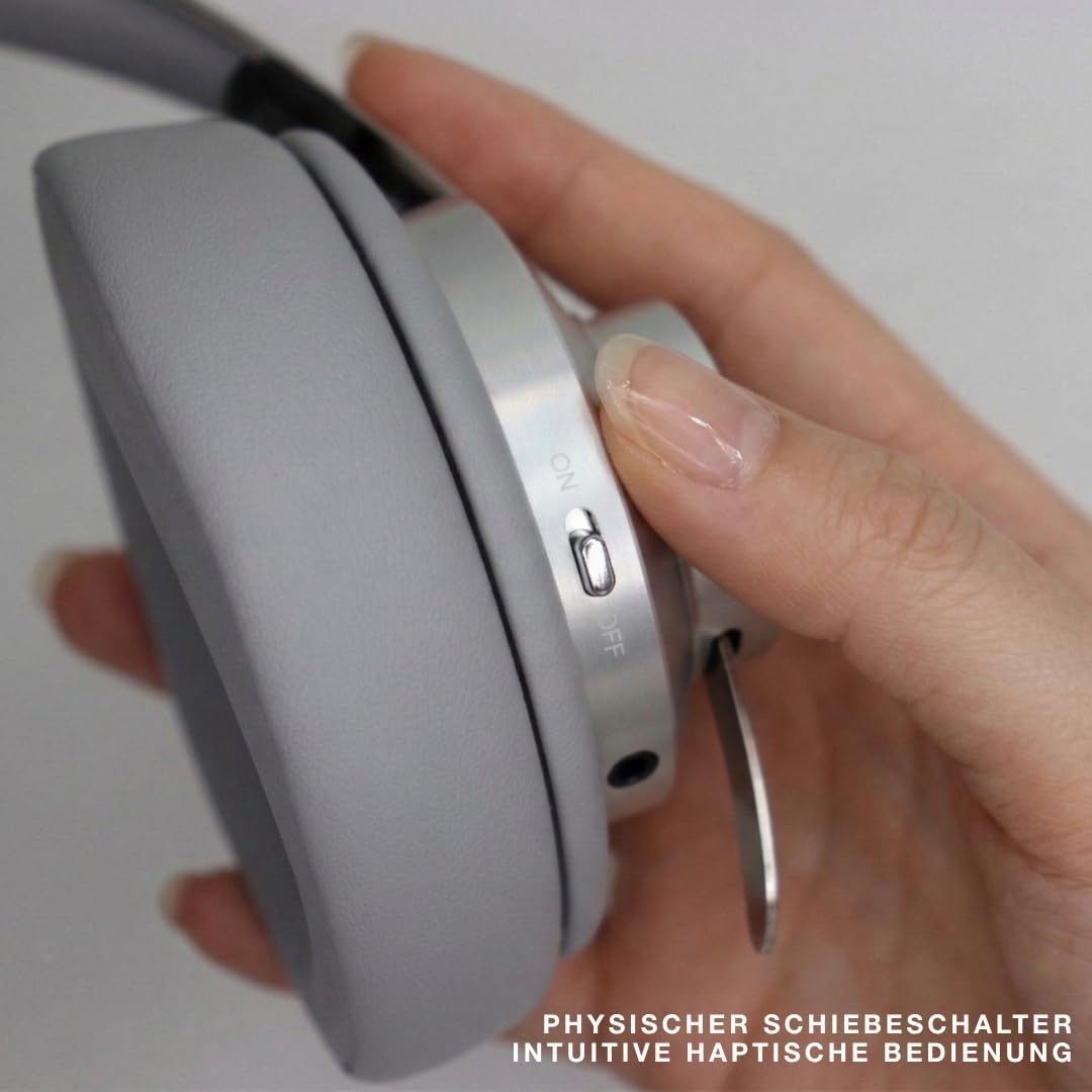 TELEFUNKEN ARCO Classic Edelstahl-Bluetooth-Kopfhörer – Ikonische Ganzmetall-Silhouette mit Luxus-Ha