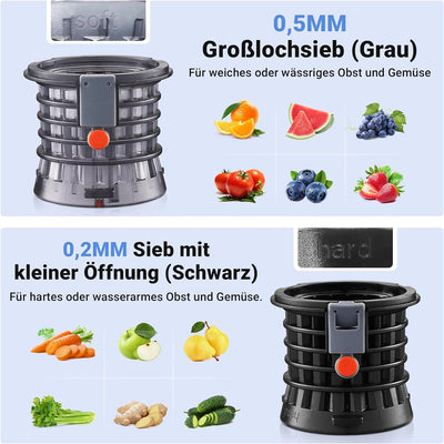 Slow Juicer-AOBOSI 250 W Entsafter- Entsafter gemüse und obst testsieger mit 103 MM Einfüllschacht u