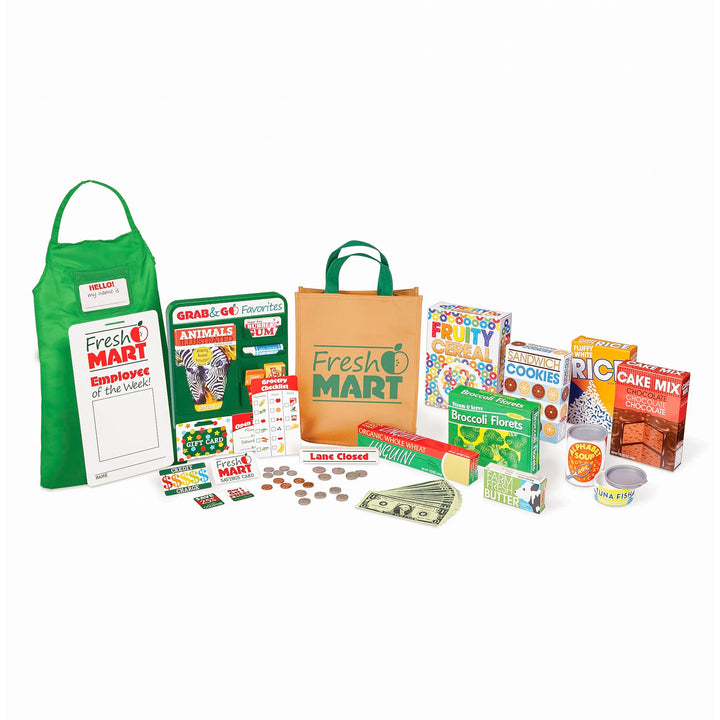 Melissa & Doug 5183 Fresh Mart Grocery Store Play Food & Role Play Companion Set (70+ Pieces) Role P