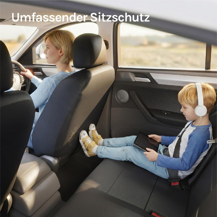 WOLTU 2er Sitzbezüge Auto Einzelsitzbezug universal Grösse, Komplettset, schwarz, schwarz
