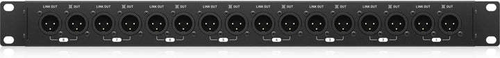 Behringer ULTRALINK uvmit Patch Bay Mikrofon Splitter Schwarz ULTRALINK MS8000, Schwarz ULTRALINK MS