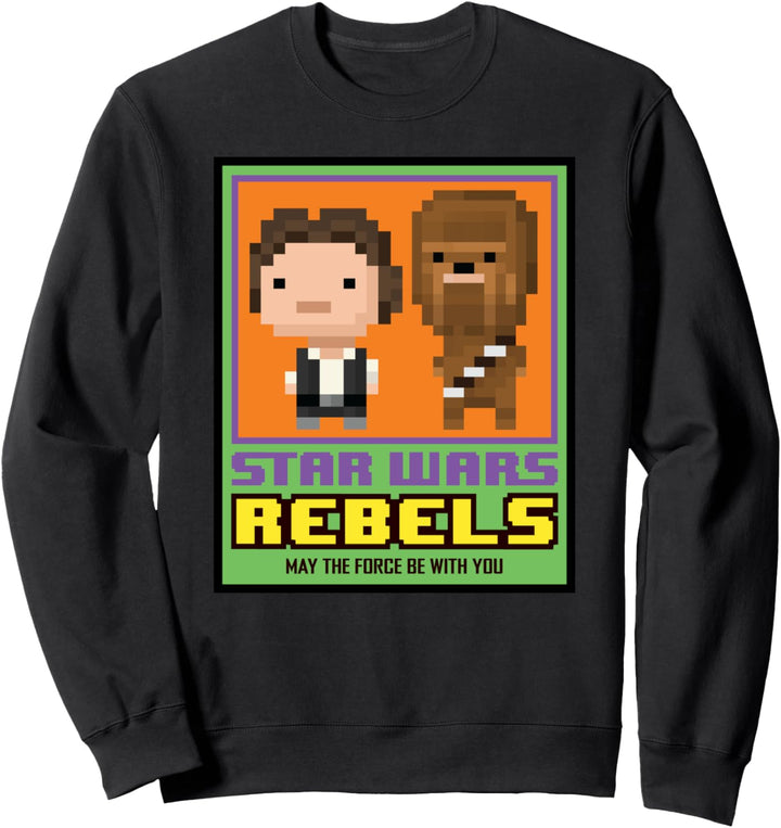 Star Wars Han Solo Chewbacca Pixelated 8-Bit Sweatshirt