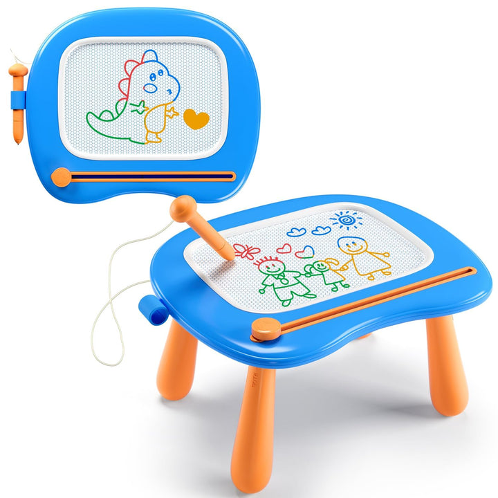 Maltafel Zaubertafel ab 1 jahr, bunte Magnetische Zeichentafel mit 4 Beine, pädagogische Spielzeug f