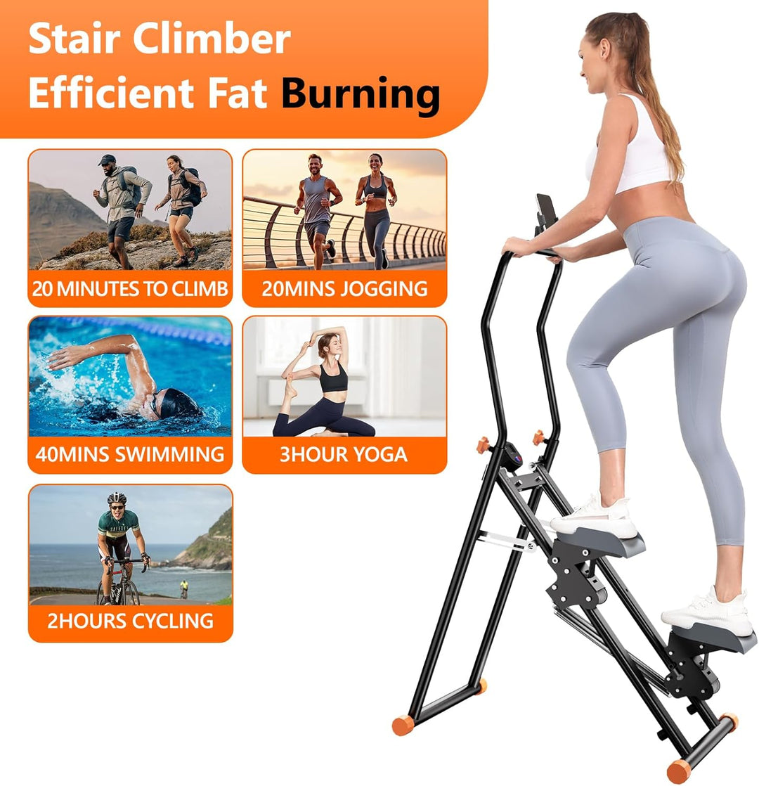 Steppmaschine für Muskelaufbau und Ausdauertraining, verstellbar, Schwarz