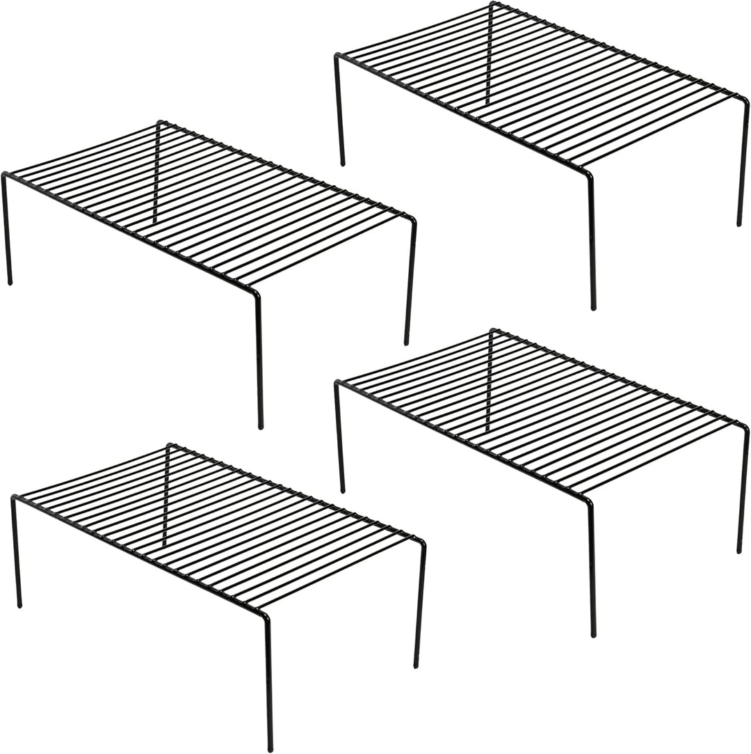 IPEGTOP 4 Stück grosses (39,7 x 24,6 cm) Gefrierschrank-Aufbewahrungsregal, rostfreier Edelstahl-Küc