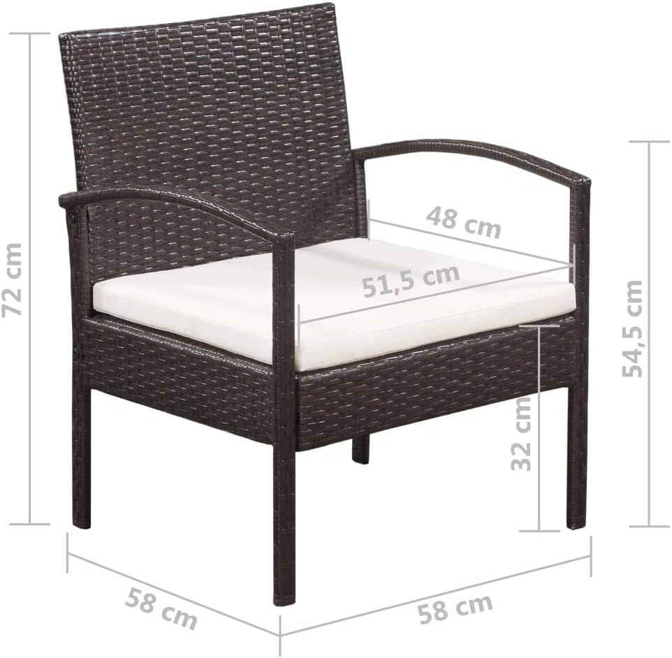 Goliraya 5-TLG. Garten-Lounge-Set mit Auflagen Sitzgruppe Gartengarnitur Gartenmöbel Outdoor Rattan