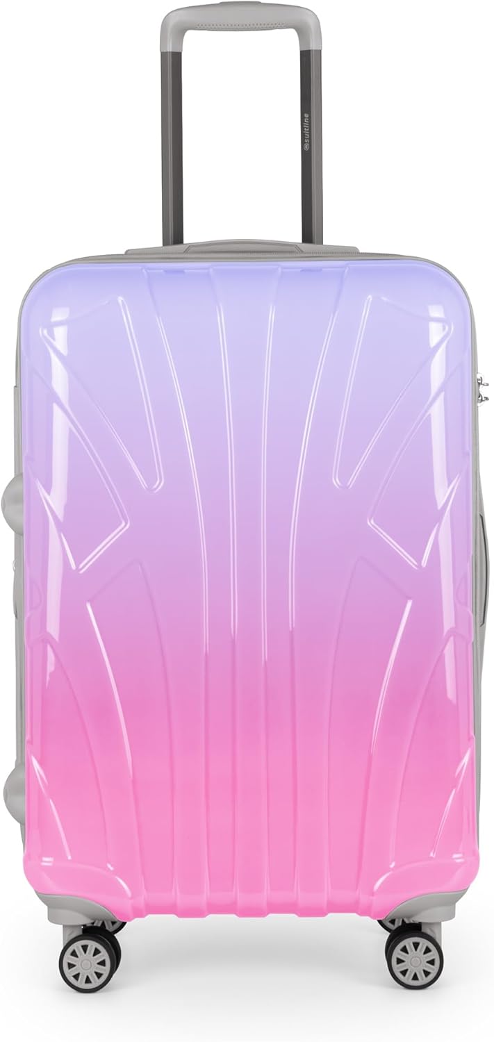 suitline - Hartschalen-Koffer Koffer Trolley Rollkoffer Reisekoffer, TSA, 66 cm, ca. 58 Liter, PC gl