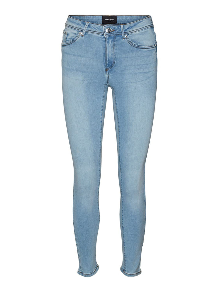 VERO Moda Baggy Jeans Damen Straight Leg Light Blue Denim S / 34L, Light Blue Denim S / 34L