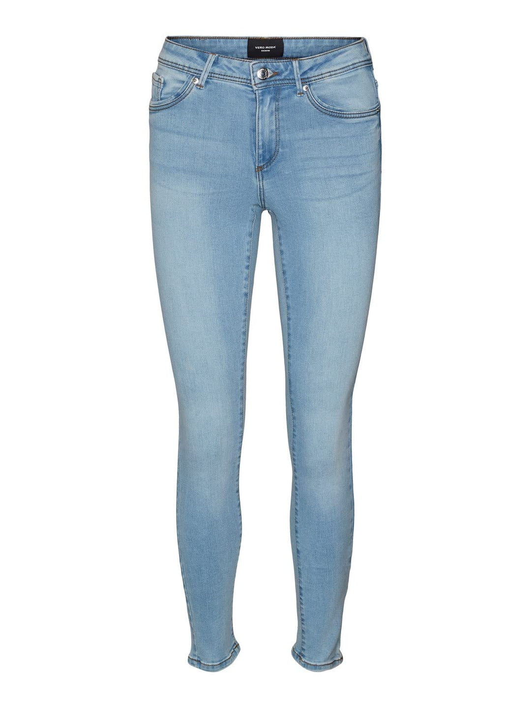 VERO Moda Baggy Jeans Damen Straight Leg Light Blue Denim S / 34L, Light Blue Denim S / 34L
